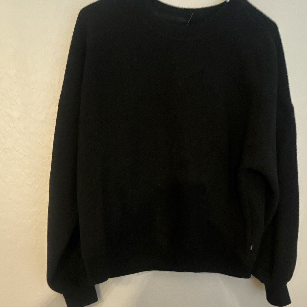 VANS Mens Black Knit Crew Neck Long Sleeve Solid Pullover Sweater XS